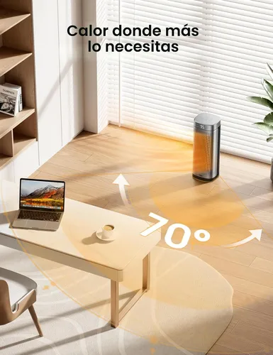 Vista 5 de Dreo Calentadores de Espacio para Uso Interior, Calentadores Portátiles de Calentamiento Rápido de 16 Pulgadas con Control Remoto, Temporizador
