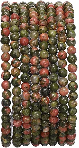 Vista 87 de BEADIA Cuentas redondas de jade africano natural de piedra suelta semipreciosas para hacer joyas 4MM 38cm/hebra