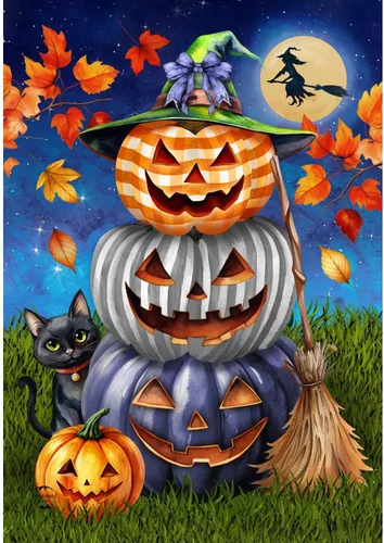 Vista 6 de Briarwood Lane Bandera de Halloween Haunts House