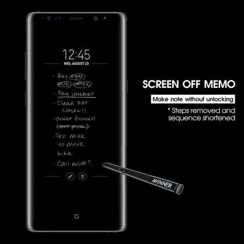 Vista 4 de AWINNER Bolígrafo para Galaxy Note8, Stylus Touch S Pen para Galaxy Note 8 (Negro)