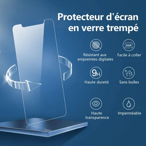 Vista 171 de NEW'C Paquete de 3 protectores de pantalla de privacidad para iPhone Air/iPhone 17 Air (6.5 pulgadas), película de vidrio templado antiespía