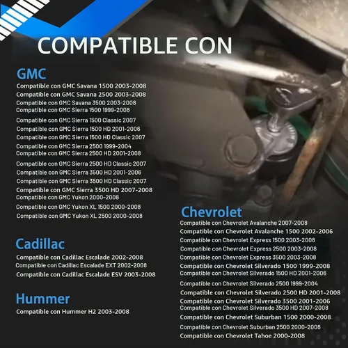 Vista 3 de Kit de tensor de correa de transmisión serpentina de aire acondicionado para automóvil 90K-38159 compatible con Cadillac Escalade 1999-2008