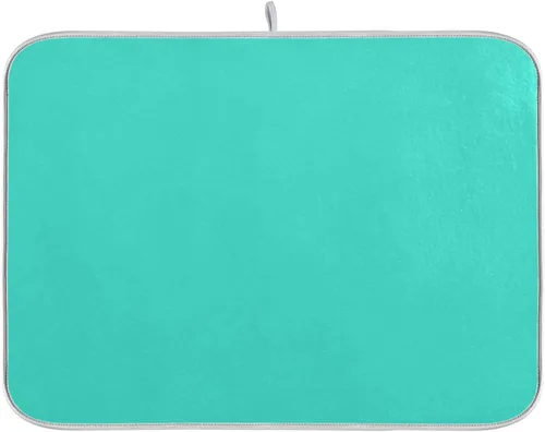 Vista 14 de Tapete de secado de platos pequeño beige XL para platos, accesorios de cocina, mostrador de microfibra, escurridor de platos, resistente al calor