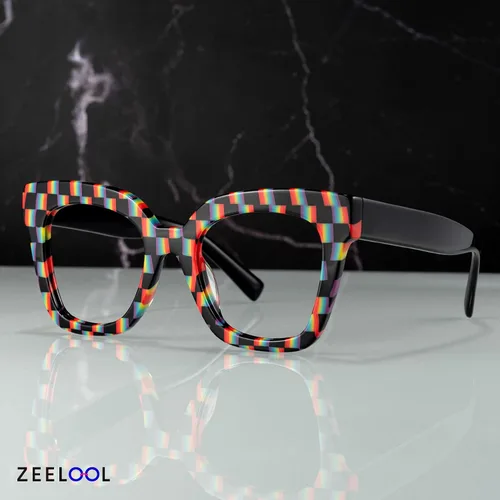 Vista 5 de Zeelool Gafas de luz azul para mujer de moda de tira cuadrada de moda gafas de computadora gafas antifatiga ocular Malcolm JGA000269-22B