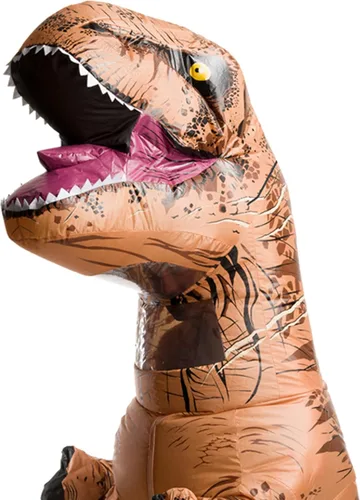 Vista 2 de Teen Jurassic World T-Rex - Disfraz inflable de Halloween marrón, Multi