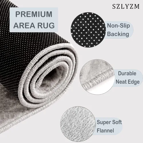 Vista 5 de Alfombras de coco para entrada, dormitorio, sala de estar, alfombra de área de frutas tropicales de 2 x 3, lavable, antideslizante, suave, alfombra