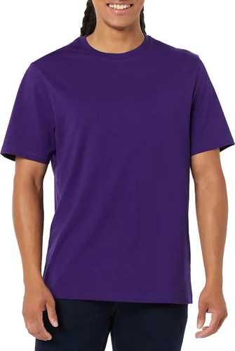 Vista 2 de Tienda Essentials Camiseta de manga corta con cuello redondo para hombre, ajuste regular, paquete de 2