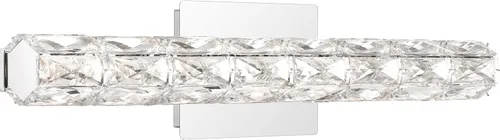 Vista 4 de Quoizel PCLU8524C - Lámpara de pared LED con cristal brillante, 21 vatios, cromo pulido (6 pulgadas de alto x 24 pulgadas de ancho)