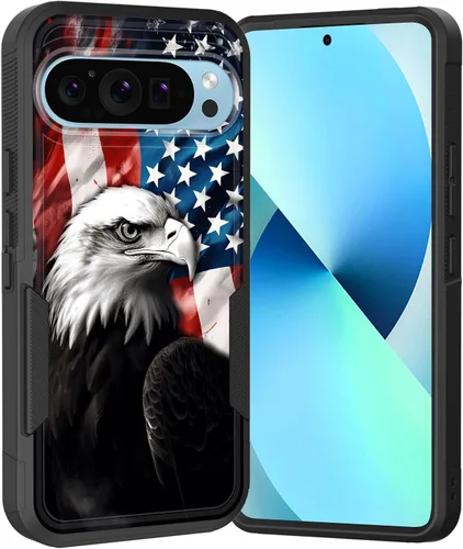 Vista 117 de Funda para Pixel 6A, Híbrida de Doble Capa de Servicio Pesado Resistente a Prueba de Golpes PC Duro + Funda Protectora de Silicona Suave para Google