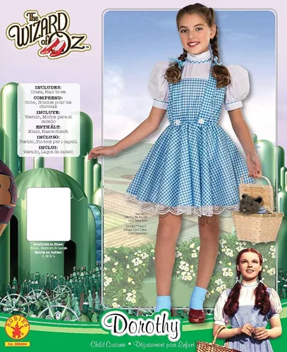 Vista 3 de Disfraz de Dorothy de Mago de Oz para niños, Multicolor