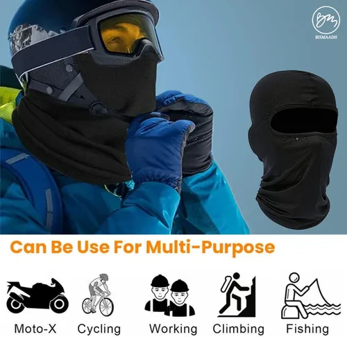 Vista 5 de BISMAADH Pasamontañas de cara completa, máscara de esquí para hombres y mujeres, motocicleta, correr, clima frío, esquí, ciclismo, equitación,
