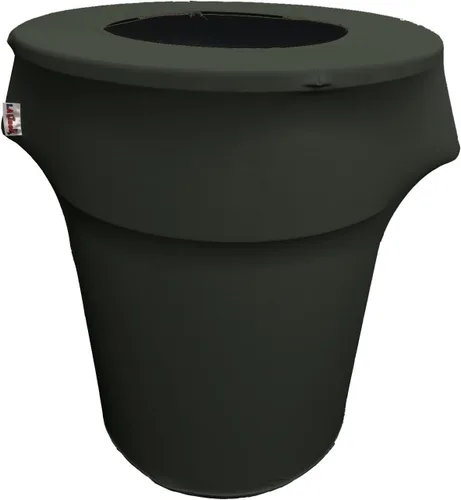 Vista 54 de LA Linen Funda elástica de elastano ajustable para cubo de basura Slim Jim de 23 galones, cubierta de contenedor de residuos, decoración de patio