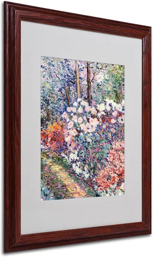 Vista 9 de Trademark Fine Art Manor Shadian - Lienzo decorativo para pared, diseño de flores en el bosque, con marco negro, 11 x 14 pulgadas