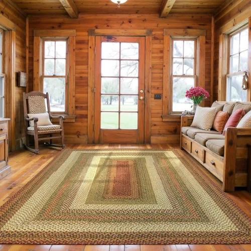 Vista 31 de Alfombras de Área Ovaladas Baja Blue, 5x8' - Hechas a Mano con Tela de Algodón, Decoración Relajante de Campo Costero, Perfectas para Salas de Estar
