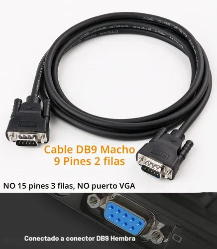 Vista 3 de DTech DB9 a DB9 RS232 Cable serie macho a macho cable de módem nulo cruzado línea TX/RX para comunicación de datos (6 pies, negro)