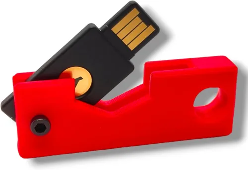 Vista 11 de Estuche protector para YubiKey 5/5C NFC – Llavero compacto y liviano con tornillo M3 de 2.5 mm, llave Allen no incluida (Azul, USB-A)