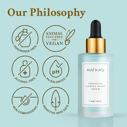 Vista 8 de MATKAS Korean Firming Boost - Suero hidratante de ácido hialurónico de 1 onza líquida, ácido hialurónico + suero de niacinamida al 2% para piel