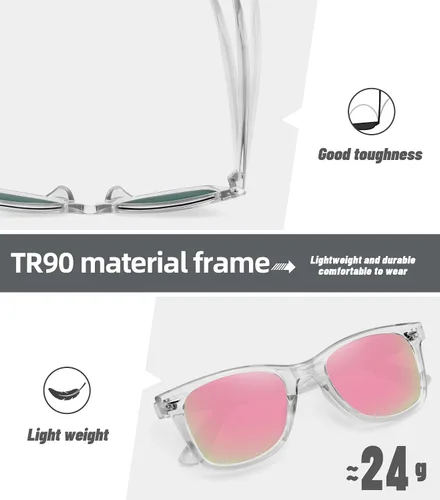 Vista 121 de MEETSUN Polarized Sunglasses for Women Men Classic Retro Square Frame Driving Sun Glasses UV Protection