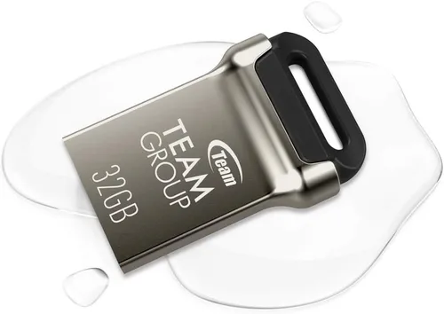 Vista 5 de TEAMGROUP C162 32GB USB 3.2 Gen 1 USB 3.1/3.0 Mini Fits Metal Lectura 100MB/s Flash Thumb Drive Almacenamiento de Datos Externo Memory Stick
