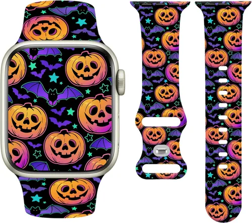 Vista 21 de Holiday Watchband Compatible with Apple Watch 38mm 40mm 41mm 42mm 44mm 45mm 49mm Women Men,Soft Silicone Cute Sport Strap for Apple Watch Ultra
