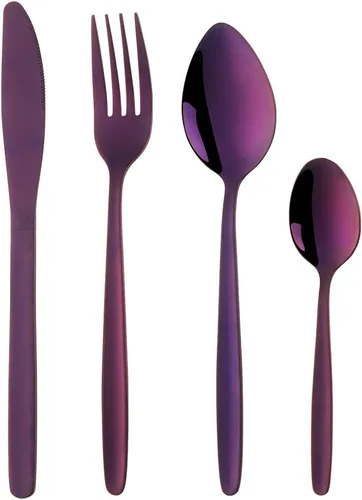 Vista 14 de BuyGo - Juego de cubiertos de 4 piezas, color negro, de acero inoxidable, portátil, para campamento, viajes, servicio para 1