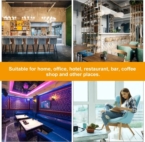 Vista 8 de HOMSFOU 2 unids soporte de lámpara giratorio LED soporte de luz acrílica LED base de vidrio base de luz LED recargable base de pantalla de cristal