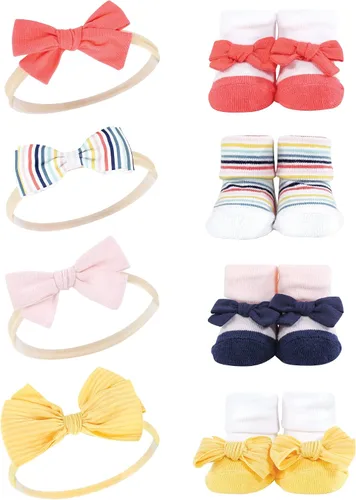 Vista 27 de Hudson Baby Conjunto de regalo de diadema y calcetines para niña Puntos rosados