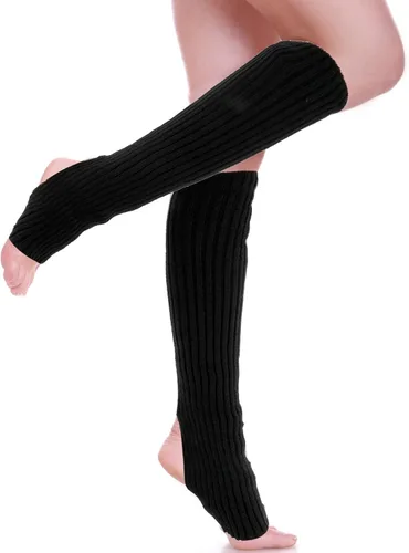 Vista 5 de WY LIGHTING LEVEL Calentadores de moda, calcetines de yoga para mujeres y niñas, calcetines de entrenamiento sin dedos, calentadores de piernas
