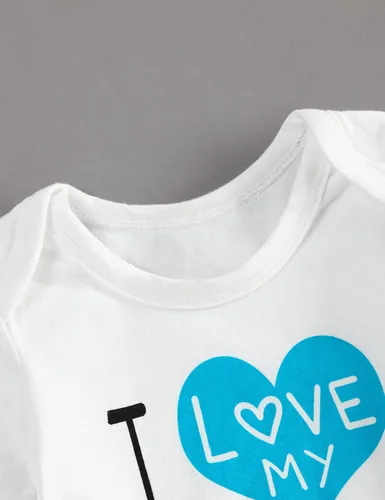 Vista 4 de Mameluco de bebé recién nacido con estampado de alfabeto, traje de una pieza