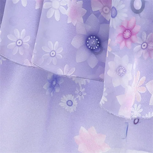 Vista 4 de Vestido de Isabella para niñas, disfraz de Isabella para niñas (6, púrpura), 6 años
