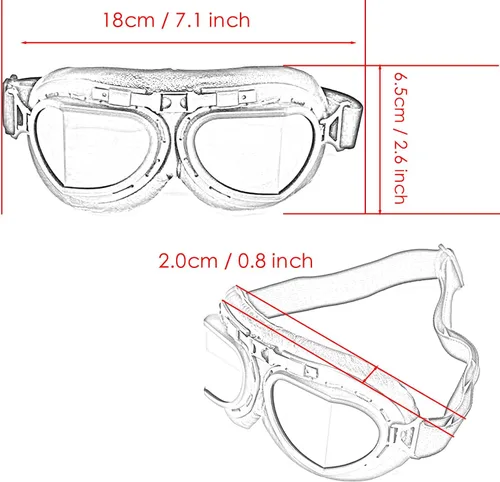 Vista 5 de Anteojos de seguridad para motociclismo, motonetas, medio casco clásico para Vespa, estilo aviador, plegable con lentes transparentes T008 Marco