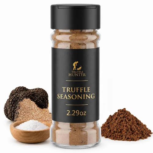 Vista 9 de TruffleHunter, Condimento de sal marina de Cornualles de trufa negra en escamas - 4.94 oz Condimento gourmet, vegano, vegetariano, copos de sal