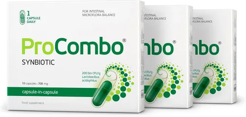 Vista 12 de ProCombo - El simbiótico inteligente con entrega dirigida de las buenas bacterias. Fórmula de cápsula doble y líquido para resultados rápidos. 1
