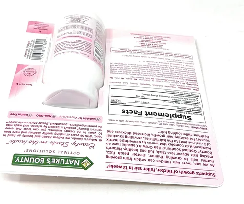 Vista 6 de Suplemento para el crecimiento del cabello Nature's Bounty, 1 por día, clínicamente demostrado para apoyar un cabello más grueso y abundante