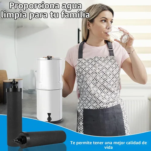 Vista 6 de Filtro de agua de repuesto con infusión de plata para sistema de filtros de bloque de carbono negro Berkey® BB9-2®, compatible con elementos