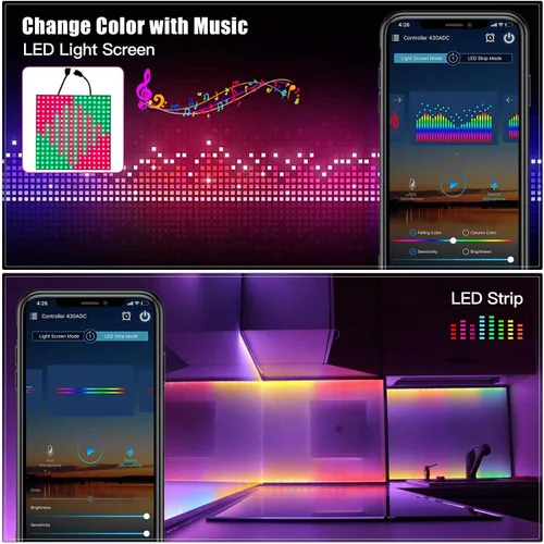 Vista 3 de Luz LED Pixel WiFi Bluetooth IR Remote Combine Controller para WS2812B WS2811 SK6812 direccionable RGBIC Music Sync App Control Box Tira programable