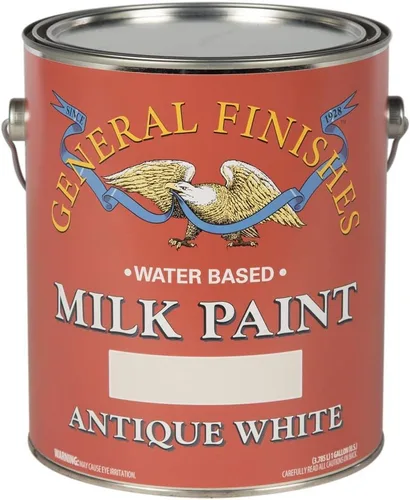 Vista 13 de General Finishes Pintura de leche a base de agua, 1 pinta, blanco antiguo