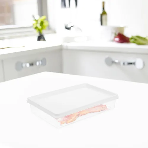 Vista 8 de UPKOCH Caja de tocino transparente para guardar tocino, contenedores de almacenamiento de tocino, refrigerador, caja sellada de tocino, contenedor