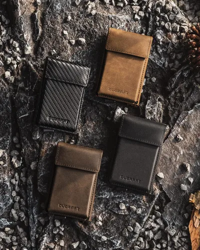 Vista 7 de DUGRAFT Cartera con tarjetero con bolsillo de seguridad de gran capacidad, para hombre, moderna, delgada, de metal, de aluminio, para más de 10