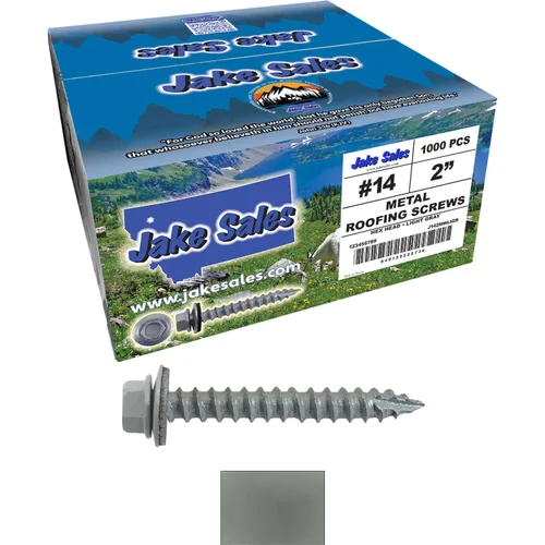 Vista 167 de TORNILLOS PARA TECHOS DE METAL #14: (250) Tornillos x 1" ABC GRIS Tornillo para techo de chapa metálica con cabeza hexagonal y arandela.