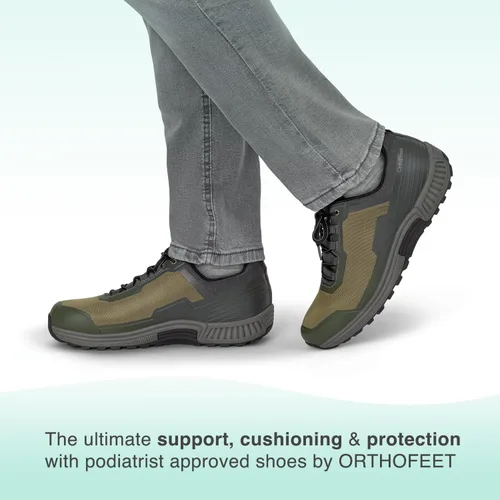 Vista 2 de Orthofeet Zapatos de senderismo ortopédicos impermeables en cascada para hombre