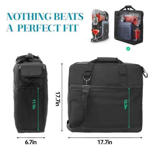 Vista 3 de Bolsa de transporte para máquina Ninja Slushie FS301 y FS300 y FS305, funda de almacenamiento acolchada de viaje de apertura lateral, protector