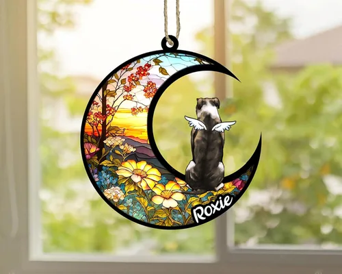 Vista 748 de LOVELYPOD Adorno de Navidad personalizado para perro Basset Hound (marrón) Basset Hound (marrón) adorno para atrapasoles de perro, razas de perros