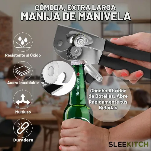 Vista 7 de Abrelatas manual de servicio pesado comercial con manivela