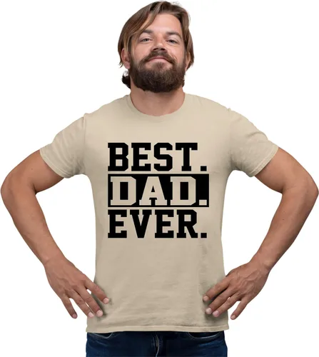 Vista 10 de Go All Out Camiseta de adulto para el día del padre con texto en inglés Best Dad Ever #1 Dad World's Greatest Dad