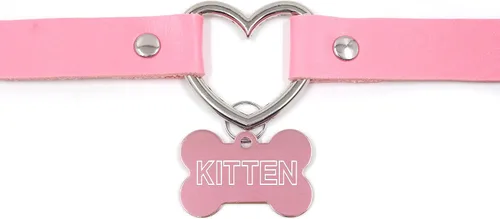 Vista 2 de Gargantilla de cuero con forma de hueso para mujer collar de cosplay punk Kitty para niña Cuero no conocido