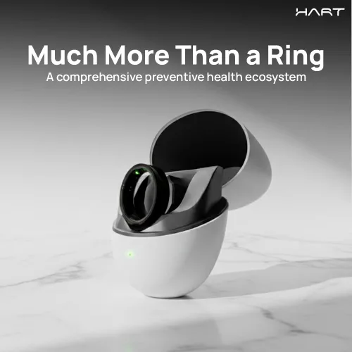 Vista 3 de HART X2 Smart Ring Rastreador de fitness unisex Seguimiento de sueño, recuperación, estrés, entrenamiento, calorías y seguimiento de recursos