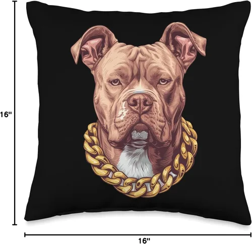 Vista 4 de Elegante almohada americana con collar de cadena dorada