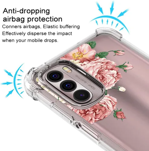 Vista 7 de Osophter Funda para Moto G Stylus 2022, transparente, esquinas reforzadas, TPU y absorción de golpes, flexible para Motorola Moto G Stylus 4G 2022