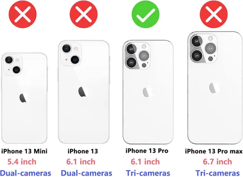 Vista 2 de Tekcoo Funda tipo cartera compatible con iPhone 13 Pro (6.1 pulgadas) 2021 Funda de lujo para tarjetas de crédito para tarjetas de crédito, funda